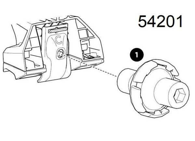 Thule 54201 Schraube mit Mutter 4er Set